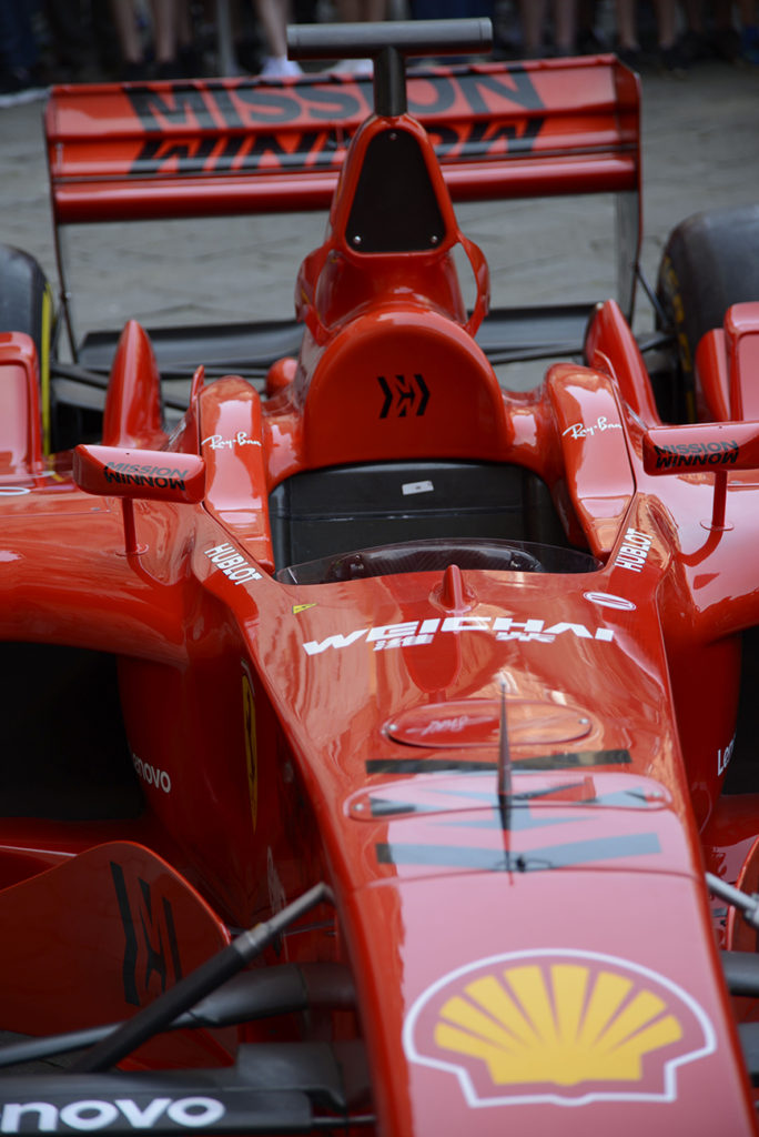 Particolare fotografato con il teleobiettivo della Ferrari a Siena