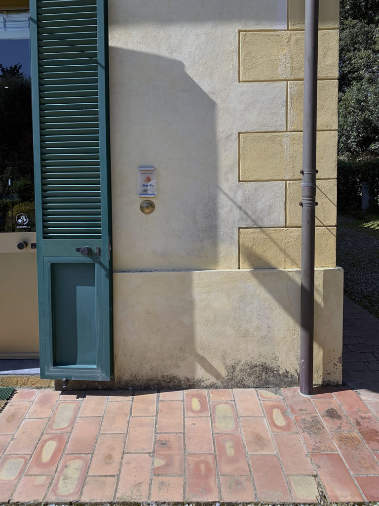 la residenza estiva è invece accanto alla porta del mio ufficio, lo metto tra la calata della terrazza ed il campanello con targa