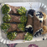 i cannoli al pistacchio ed alla cioccolata che abbiamo gustato a casa