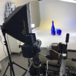 il set fotografico creato in sala di posa